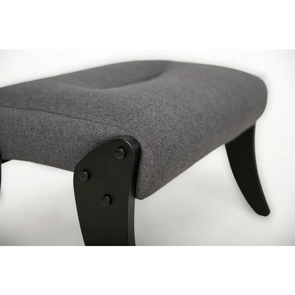 Фото 5 Пуф / подставка для ног рогожка Leset Дэми венге/тёмно-серый 60x37.5 см