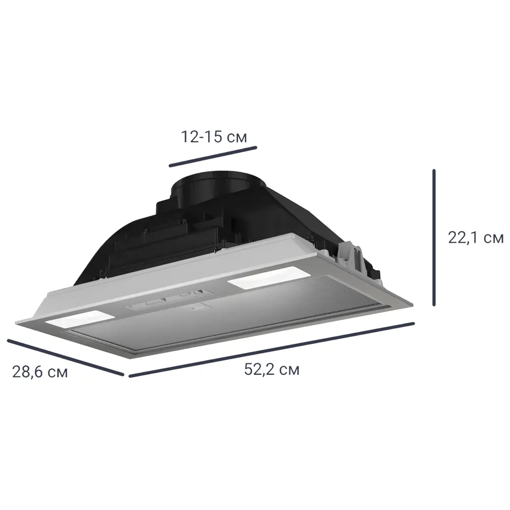 Фото 2 Вытяжка встраиваемая Elikor Breeze 52 см цвет нержавеющая сталь Фото 2 Вытяжка встраиваемая Elikor Breeze 52 см цвет нержавеющая сталь