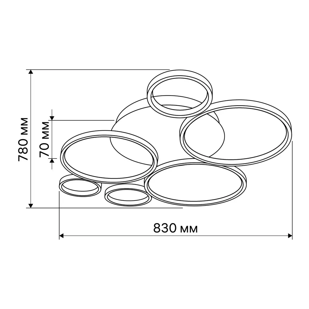 Фото 5 Люстра потолочная светодиодная Eclipse 51711 9 с пультом управления 37 м² регулируемый белый свет цвет черный