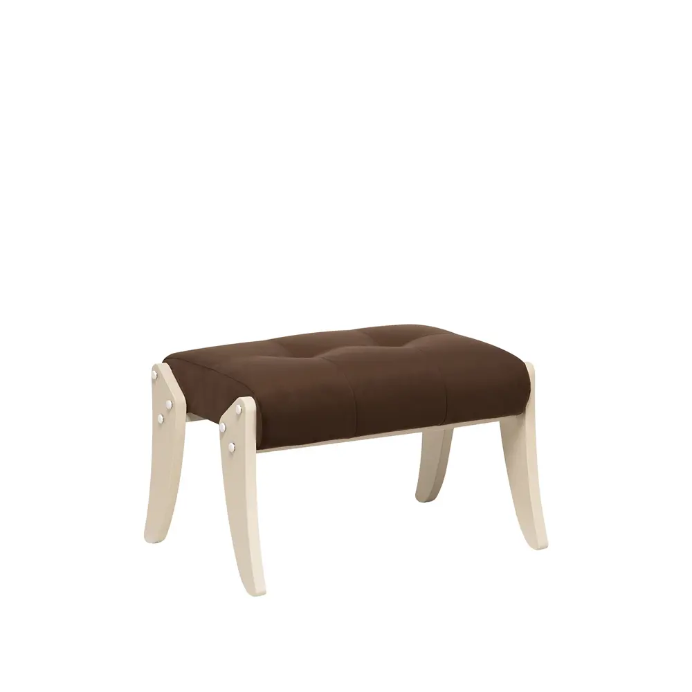 Фото Пуф / подставка для ног велюр Leset Спринг слоновая кость/коричневый 59.5x37.5 см Фото Пуф / подставка для ног велюр Leset Спринг слоновая кость/коричневый 59.5x37.5 см