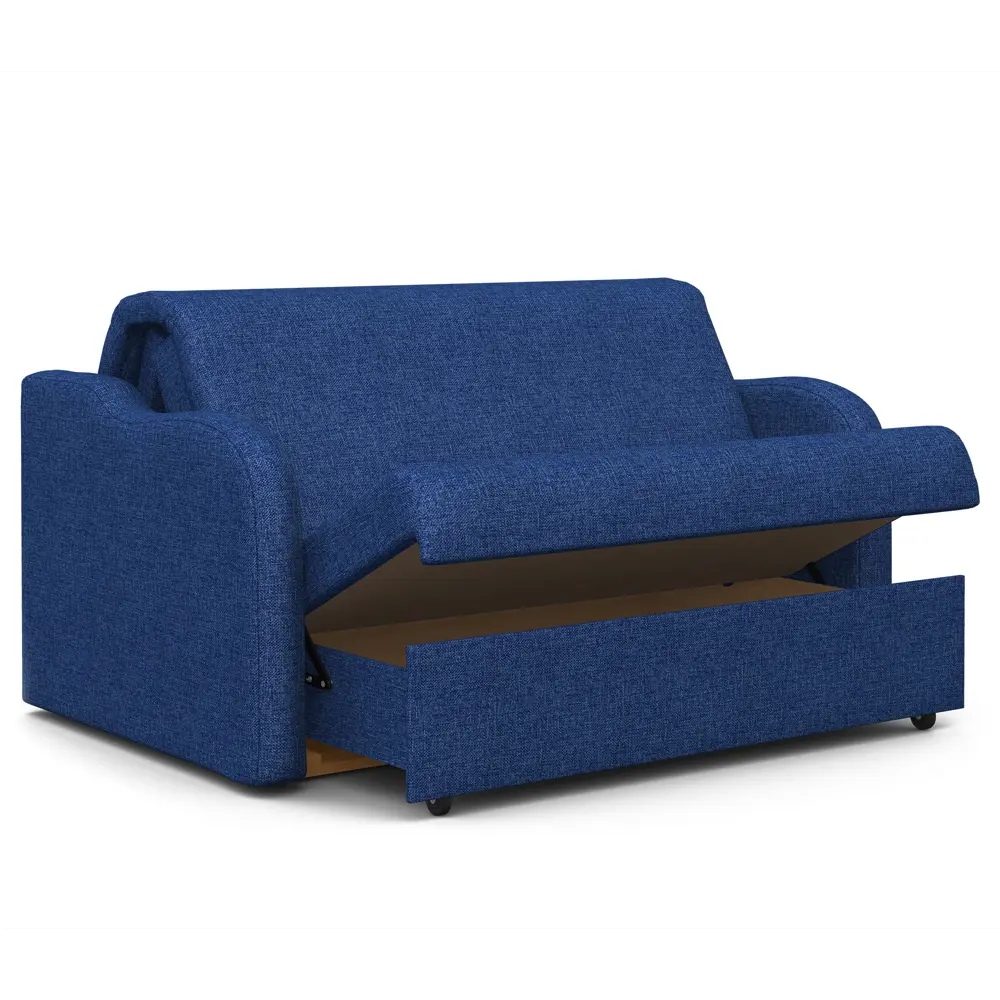 Фото 4 Диван раскладной Шарм-дизайн Коломбо 160x95x110 см рогожка цвет синий Фото 4 Диван раскладной Шарм-дизайн Коломбо 160x95x110 см рогожка цвет синий