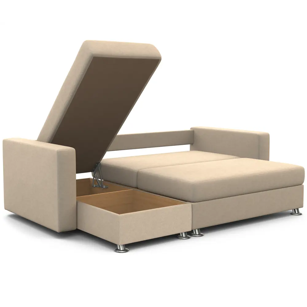 Фото 5 Диван угловой Шарм-дизайн Ария левый 225x78x150 см велюр цвет бежевый Фото 5 Диван угловой Шарм-дизайн Ария левый 225x78x150 см велюр цвет бежевый