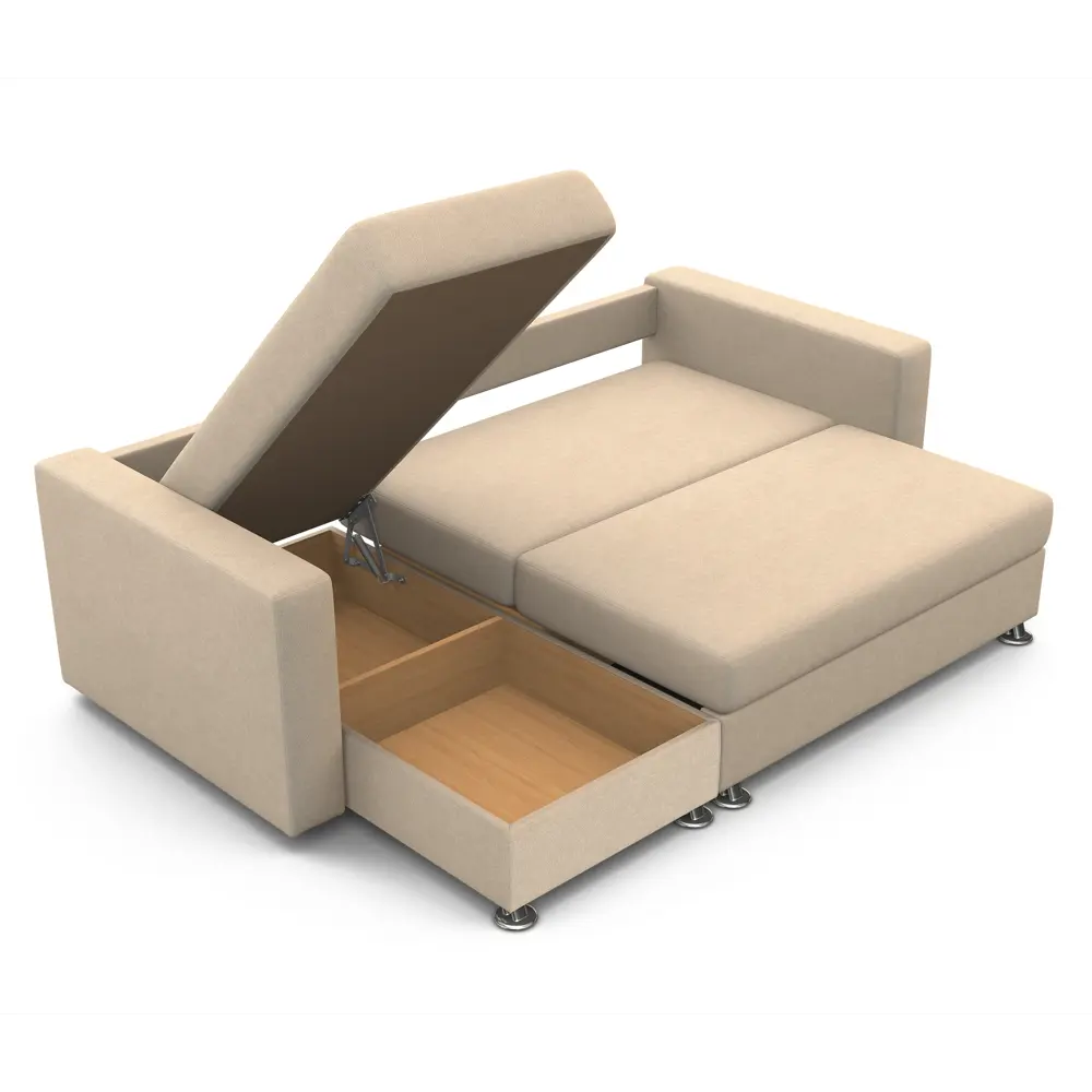 Фото 8 Диван угловой Шарм-дизайн Ария левый 225x78x150 см велюр цвет бежевый Фото 8 Диван угловой Шарм-дизайн Ария левый 225x78x150 см велюр цвет бежевый