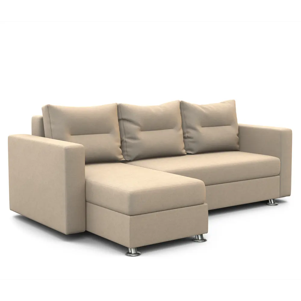 Фото Диван угловой Шарм-дизайн Ария левый 225x78x150 см велюр цвет бежевый Фото Диван угловой Шарм-дизайн Ария левый 225x78x150 см велюр цвет бежевый