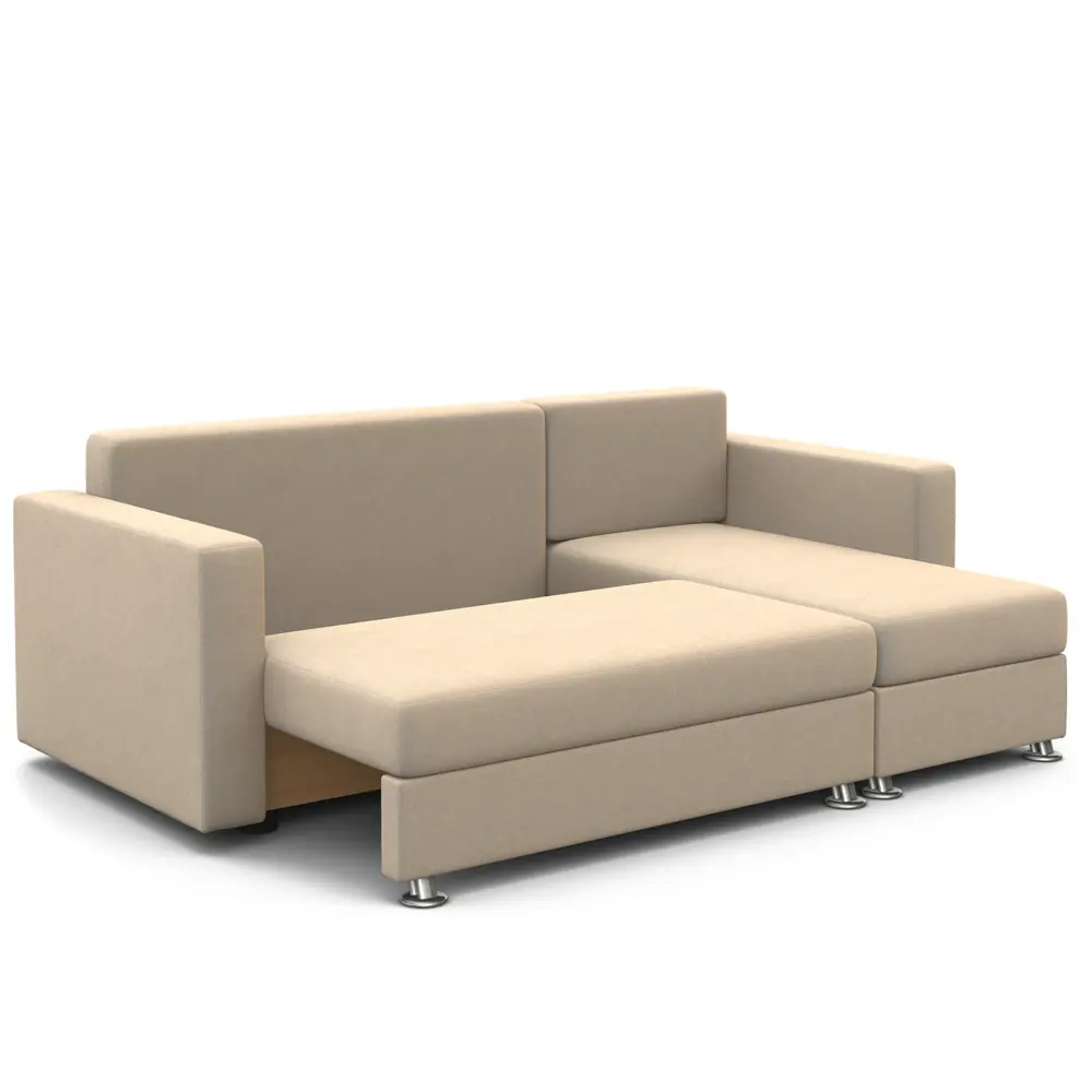 Фото 4 Диван угловой Шарм-дизайн Ария правый 225x78x150 см велюр цвет бежевый