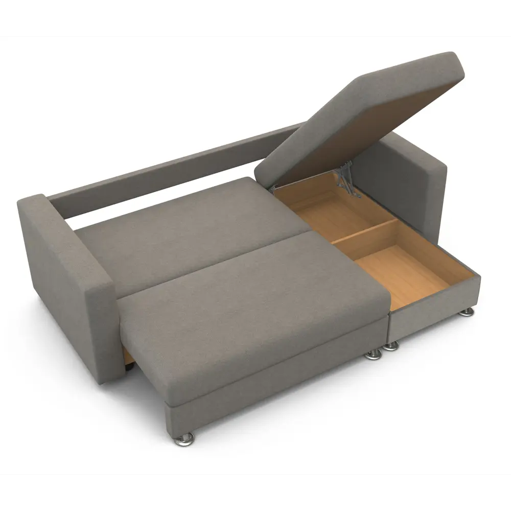 Фото 8 Диван угловой Шарм-дизайн Ария правый 225x78x150 см велюр цвет серый Фото 8 Диван угловой Шарм-дизайн Ария правый 225x78x150 см велюр цвет серый