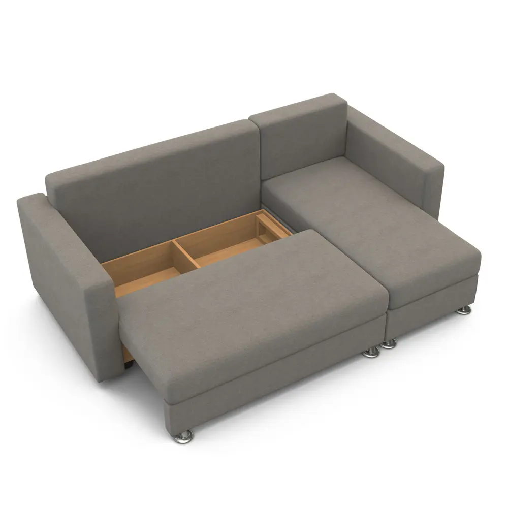 Фото 9 Диван угловой Шарм-дизайн Ария правый 225x78x150 см велюр цвет серый Фото 9 Диван угловой Шарм-дизайн Ария правый 225x78x150 см велюр цвет серый