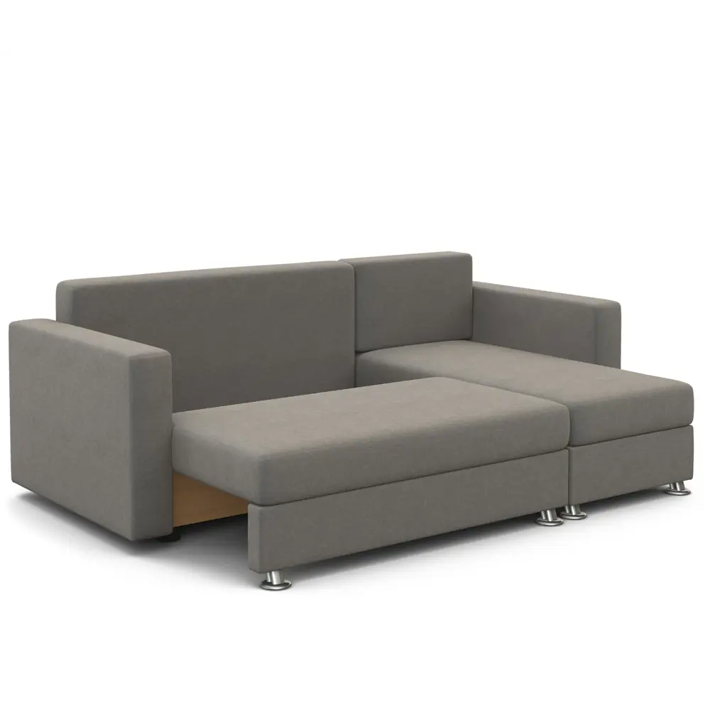 Фото 4 Диван угловой Шарм-дизайн Ария правый 225x78x150 см велюр цвет серый Фото 4 Диван угловой Шарм-дизайн Ария правый 225x78x150 см велюр цвет серый