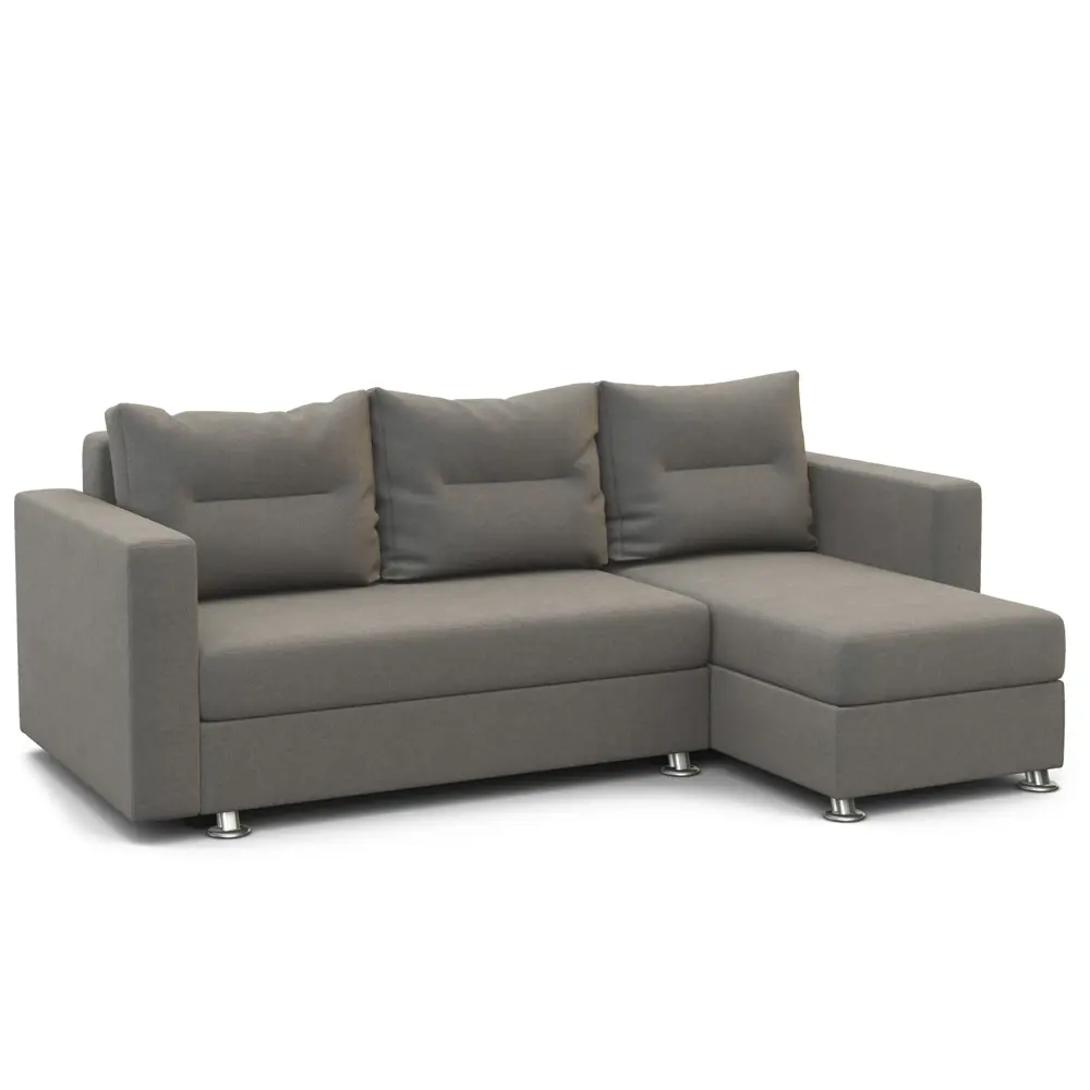 Фото 7 Диван угловой Шарм-дизайн Ария правый 225x78x150 см велюр цвет серый Фото 7 Диван угловой Шарм-дизайн Ария правый 225x78x150 см велюр цвет серый