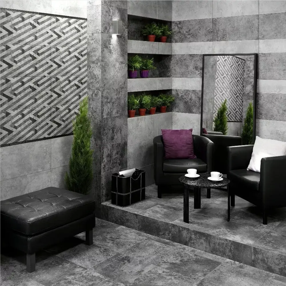 Фото Напольная плитка Керамин Нью-Йорк 00-003448 40x40см цвет серый/серебристый Фото Напольная плитка Керамин Нью-Йорк 00-003448 40x40см цвет серый/серебристый