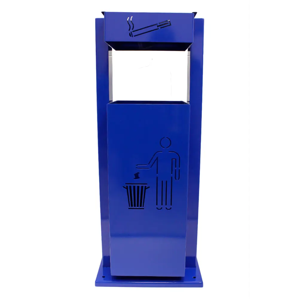 Фото 2 Урна уличная Профметстиль 1070 с пепельницей 40 л синий