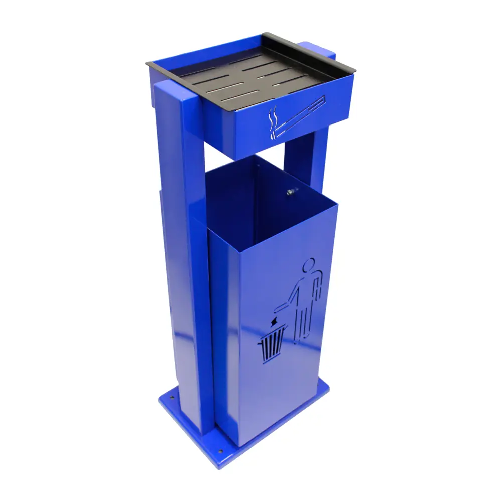Фото Урна уличная Профметстиль 1070 с пепельницей 40 л синий