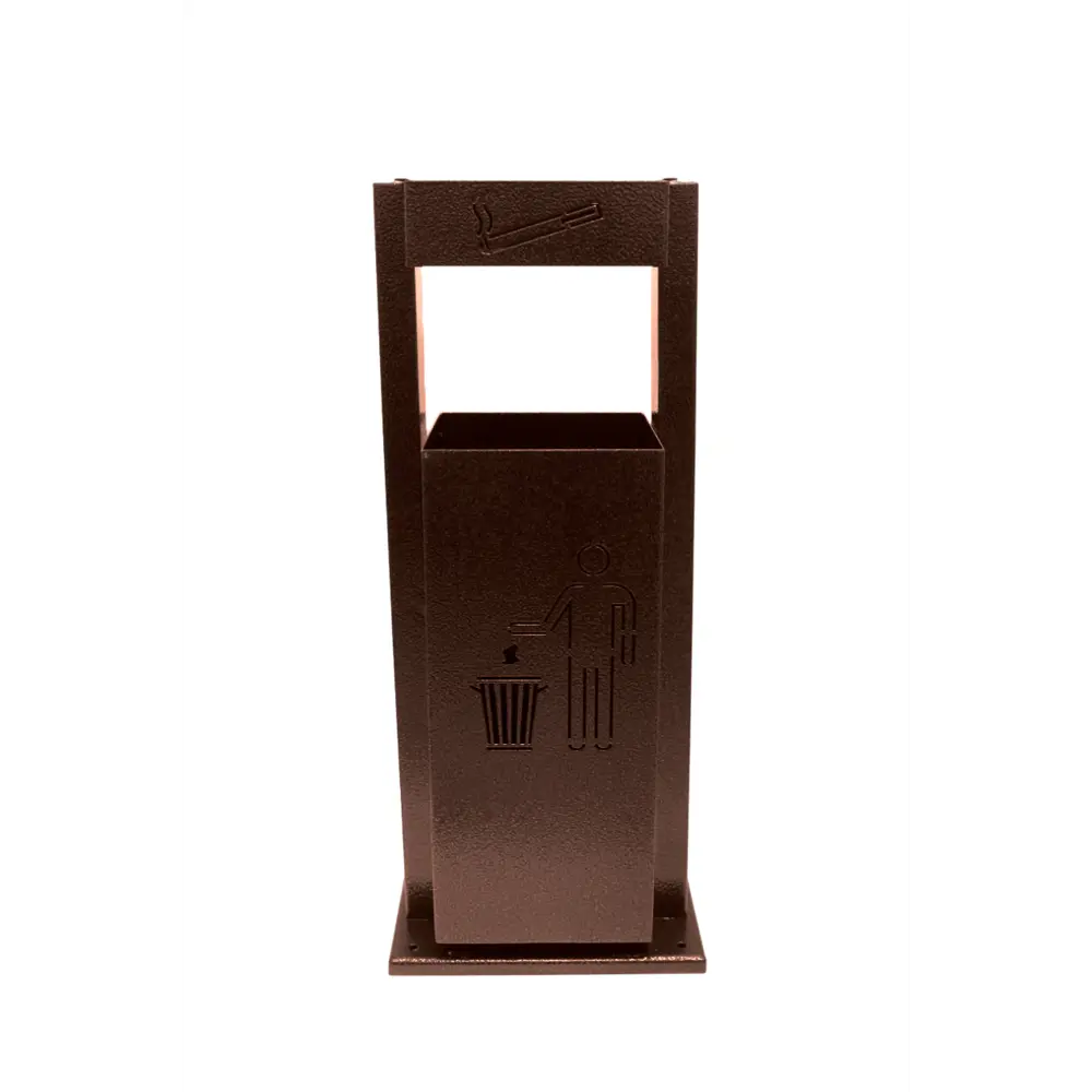 Фото 5 Урна уличная Профметстиль 1077 с пепельницей 40 л коричневый