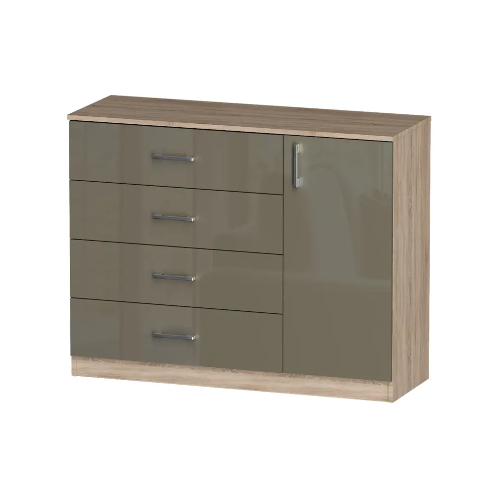 Фото 4 Комод Furnistyle 10689 5 ящиков 115x40x90 см ЛДСП цвет разноцветный Фото 4 Комод Furnistyle 10689 5 ящиков 115x40x90 см ЛДСП цвет разноцветный