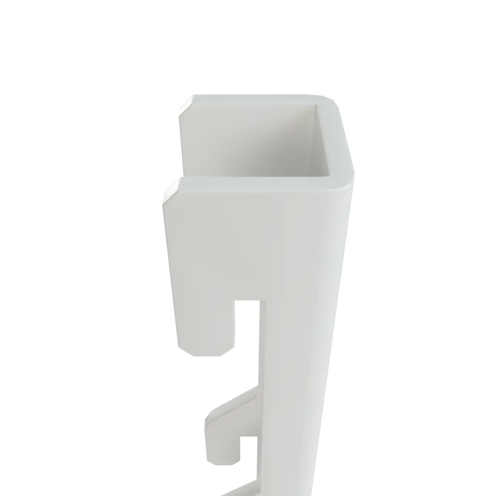 Фото 6 Переходник для стойки 11.2x2.4x1.2 см металл цвет белый Фото 6 Переходник для стойки 11.2x2.4x1.2 см металл цвет белый