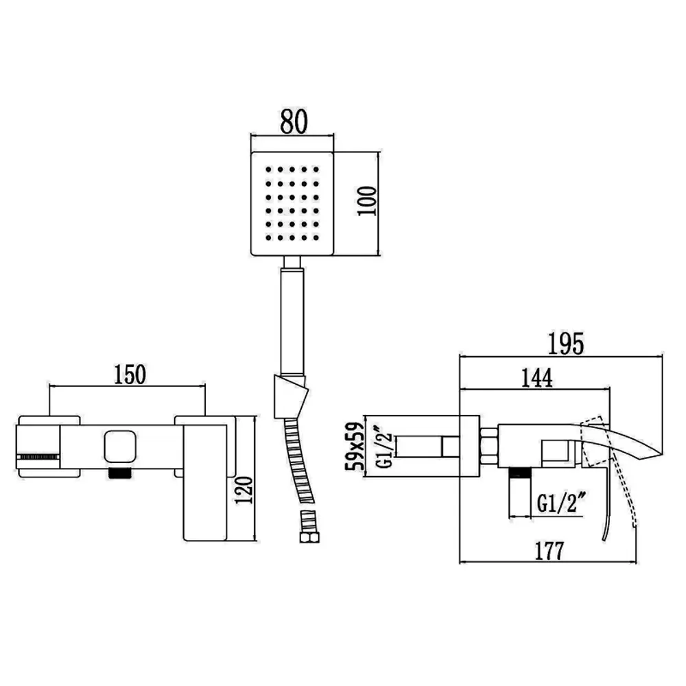 Фото 2 Смеситель для ванны Fmark FS8624C-LM цвет матовое золото