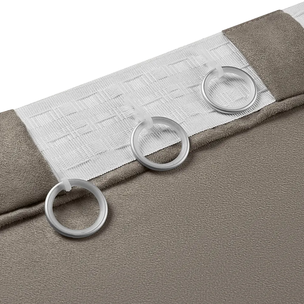 Фото 6 Штора на ленте со скрытыми петлями KREAFORTA Manchester 200x280 см серо-коричневый