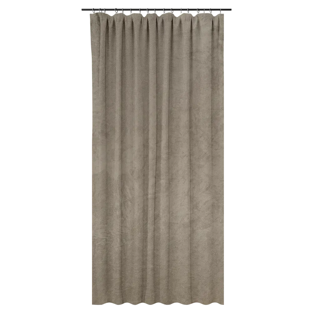 Фото 2 Штора на ленте со скрытыми петлями KREAFORTA Manchester 200x280 см серо-коричневый