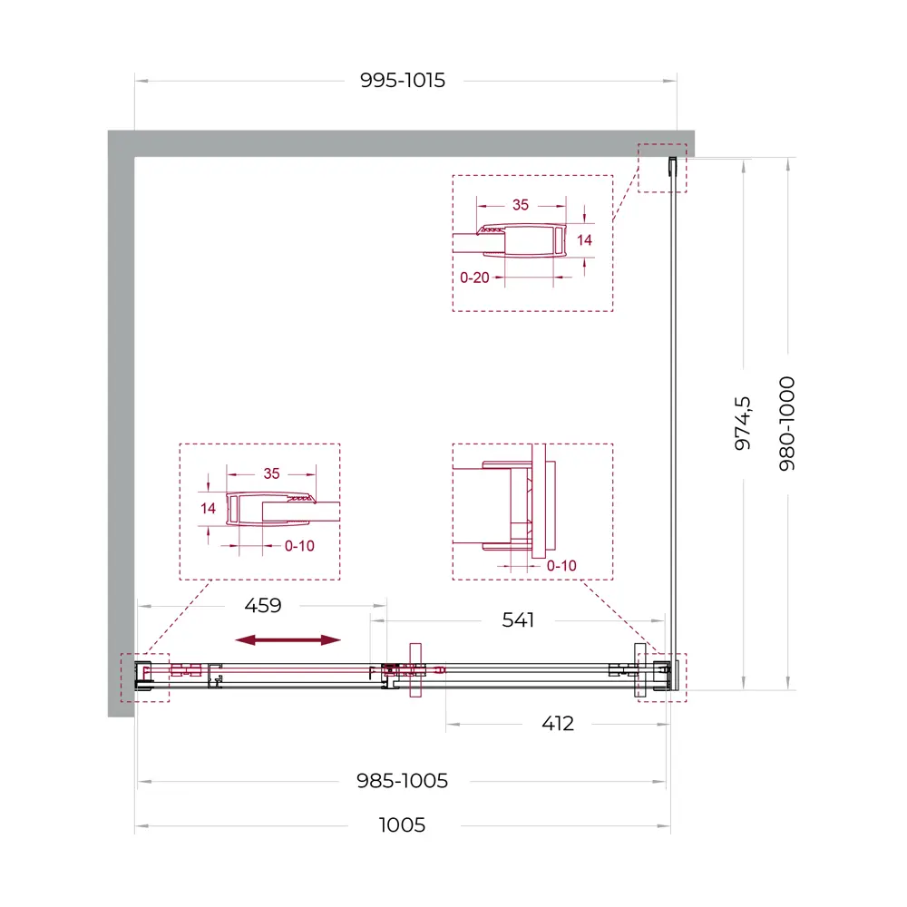 Фото 8 Душевой уголок BelBagno SOFT_CLOSE-1-A-1-100-C-Cr профиль хром Фото 8 Душевой уголок BelBagno SOFT_CLOSE-1-A-1-100-C-Cr профиль хром