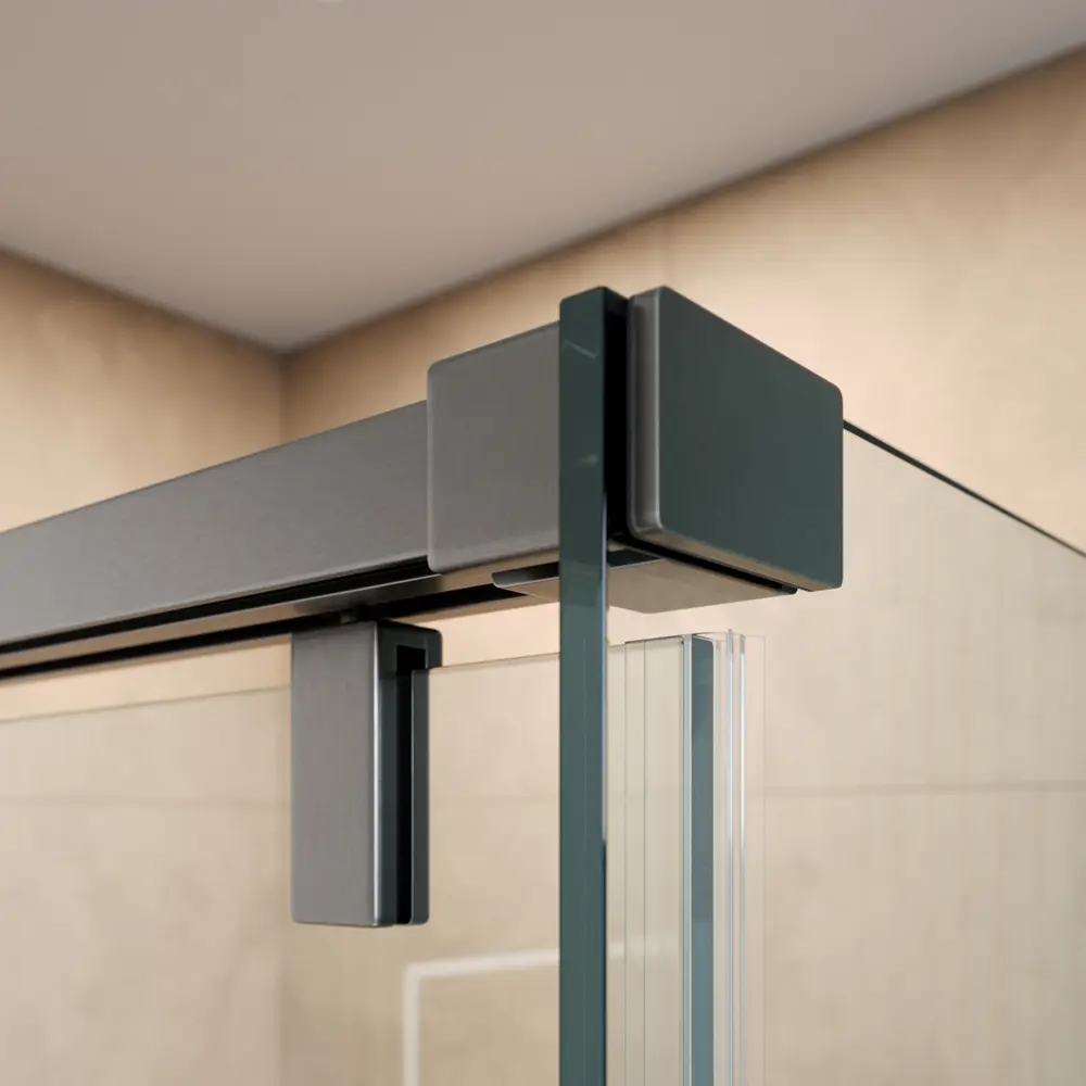 Фото 6 Душевой уголок BelBagno SOFT_CLOSE-1-AH-1-100/80-C-GM профиль никель