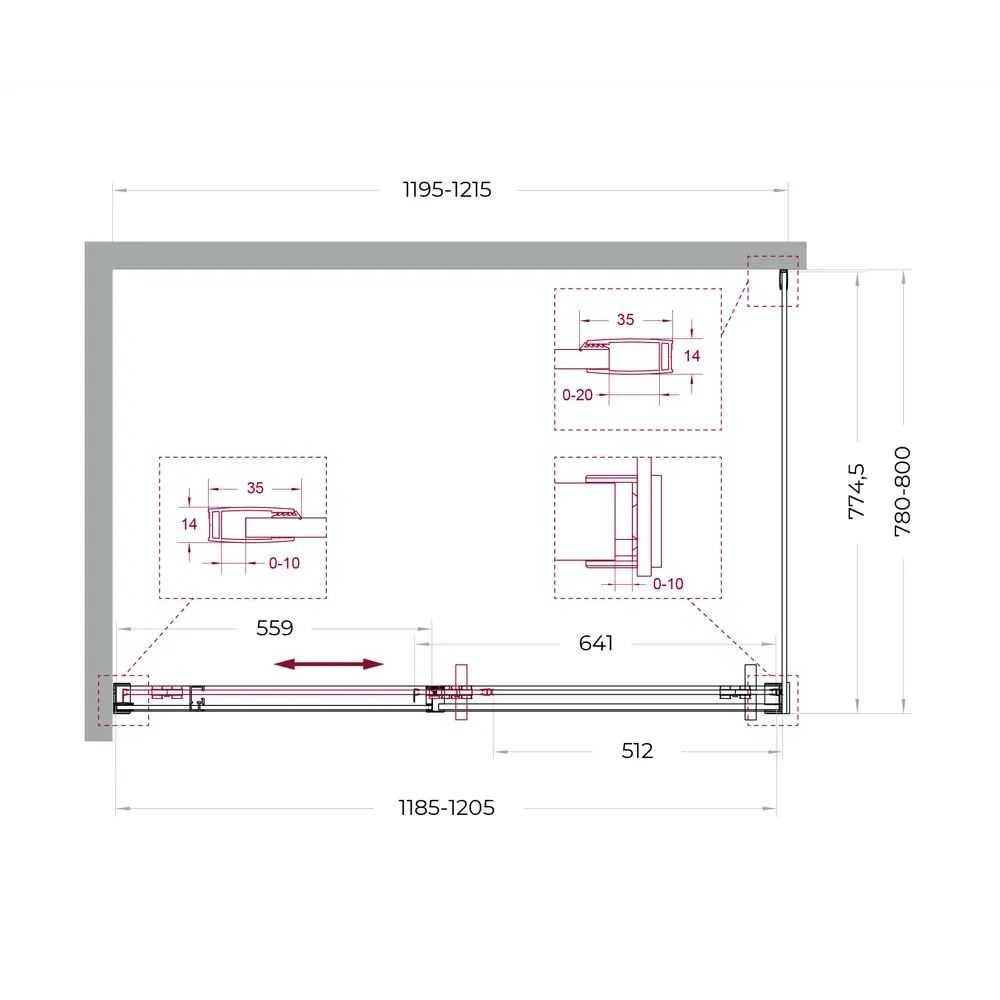 Фото 8 Душевой уголок BelBagno SOFT_CLOSE-1-AH-1-120/80-C-Cr профиль хром Фото 8 Душевой уголок BelBagno SOFT_CLOSE-1-AH-1-120/80-C-Cr профиль хром