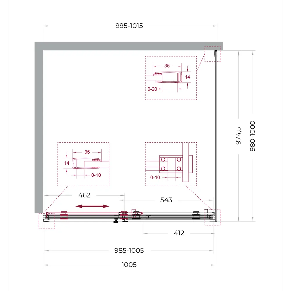 Фото 11 Душевой уголок BelBagno SOFT_CLOSE-2-A-1-100-C-GM профиль никель Фото 11 Душевой уголок BelBagno SOFT_CLOSE-2-A-1-100-C-GM профиль никель