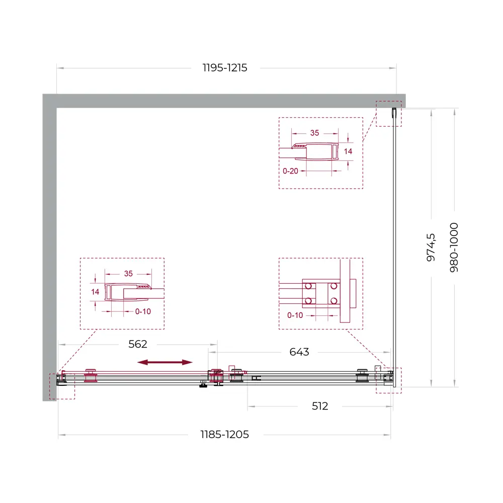 Фото 11 Душевой уголок BelBagno SOFT_CLOSE-2-AH-1-120/100-C-Cr профиль хром Фото 11 Душевой уголок BelBagno SOFT_CLOSE-2-AH-1-120/100-C-Cr профиль хром