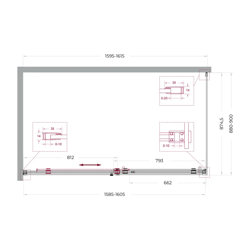 Фото 10 Душевой уголок BelBagno SOFT_CLOSE-2-AH-1-160/90-C-GM профиль никель Фото 10 Душевой уголок BelBagno SOFT_CLOSE-2-AH-1-160/90-C-GM профиль никель