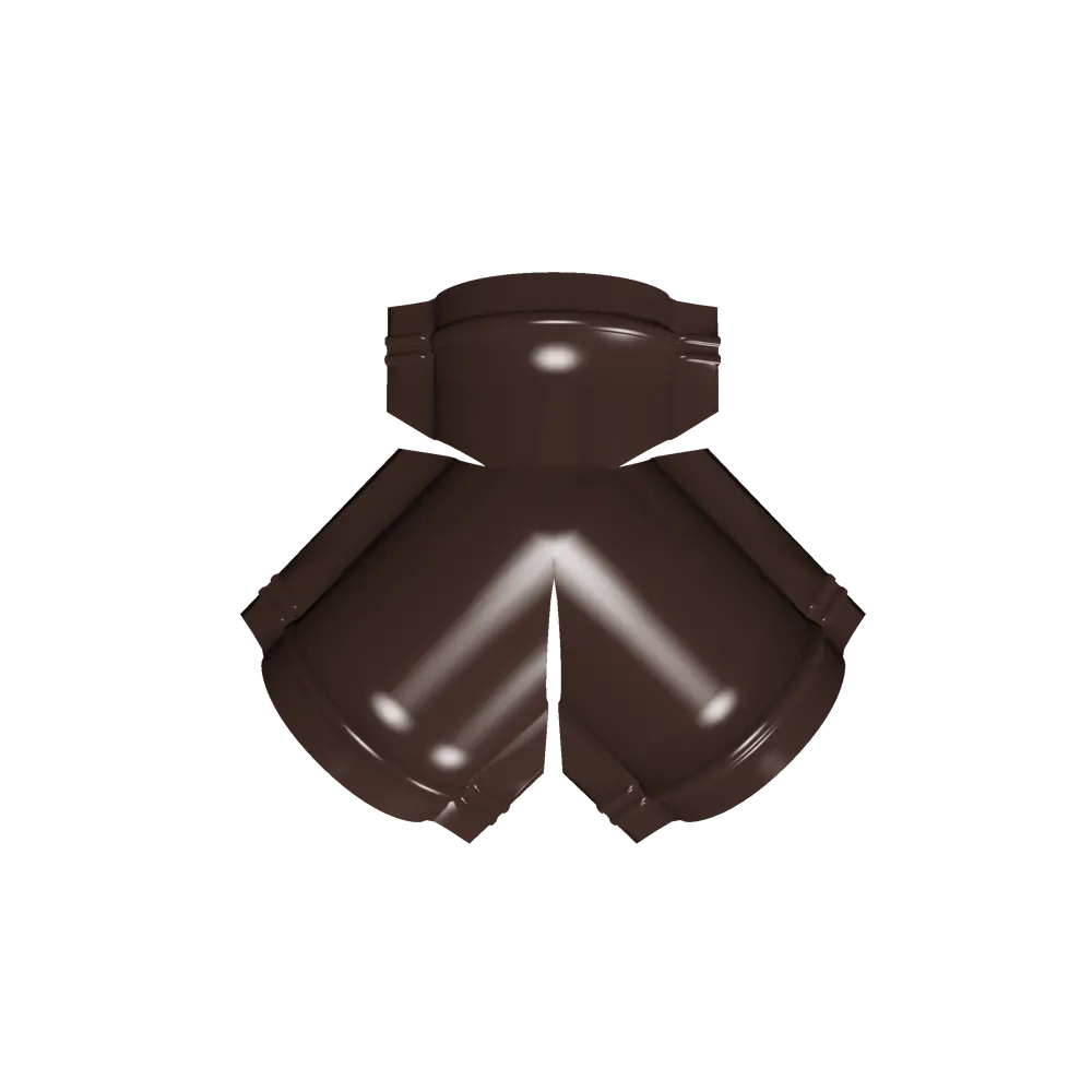 Фото Тройник Y малого конька Grand Line 0.45мм PE-f RAL 8017 шоколадно-коричневый