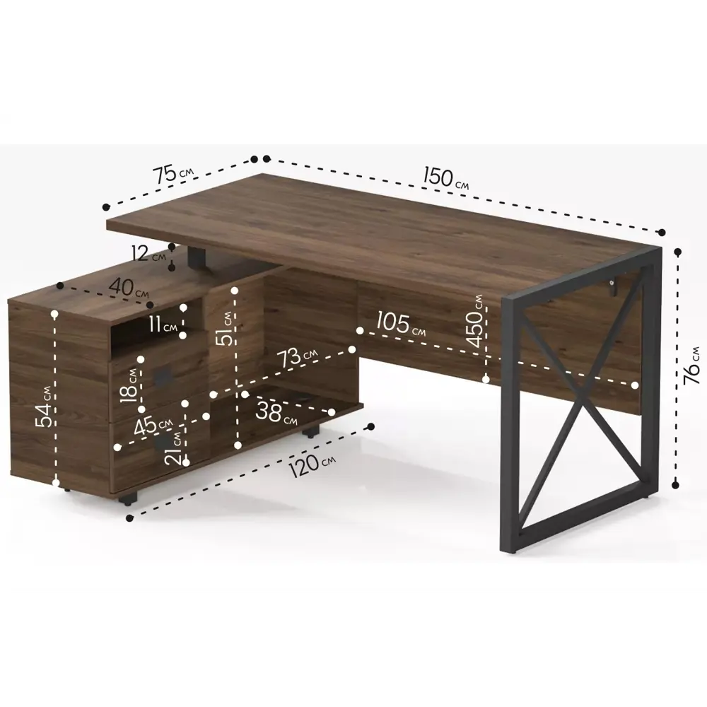 Фото 21 Стол письменный Калифорния мебель Хардвиг ср01 150x76x120 см ЛДСП цвет темный орех Фото 21 Стол письменный Калифорния мебель Хардвиг ср01 150x76x120 см ЛДСП цвет темный орех