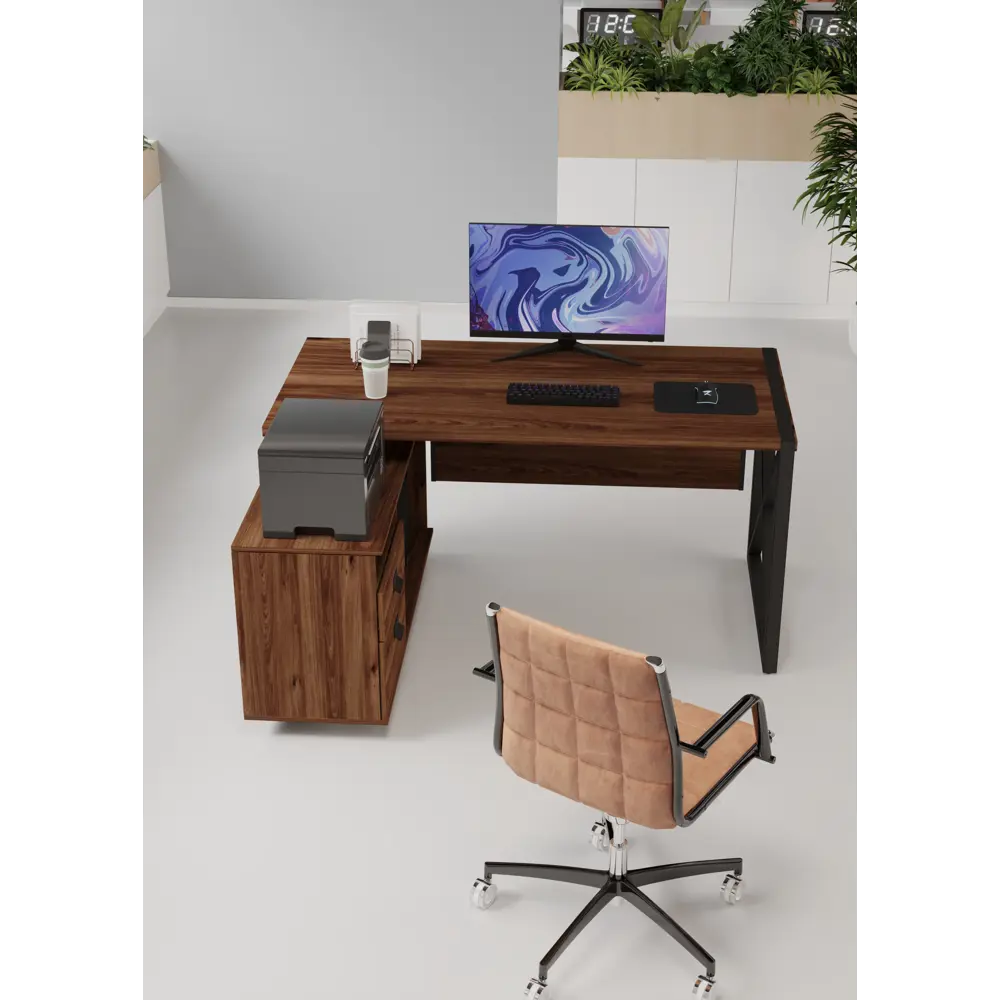 Фото 19 Стол письменный Калифорния мебель Хардвиг ср01 150x76x120 см ЛДСП цвет темный орех Фото 19 Стол письменный Калифорния мебель Хардвиг ср01 150x76x120 см ЛДСП цвет темный орех