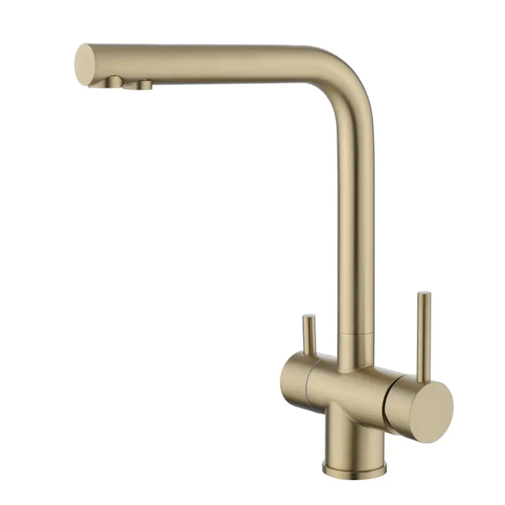 Фото Смеситель для кухни Fmark FS1362C-LM поворотный излив 29.5 см цвет матовое золото Фото Смеситель для кухни Fmark FS1362C-LM поворотный излив 29.5 см цвет матовое золото