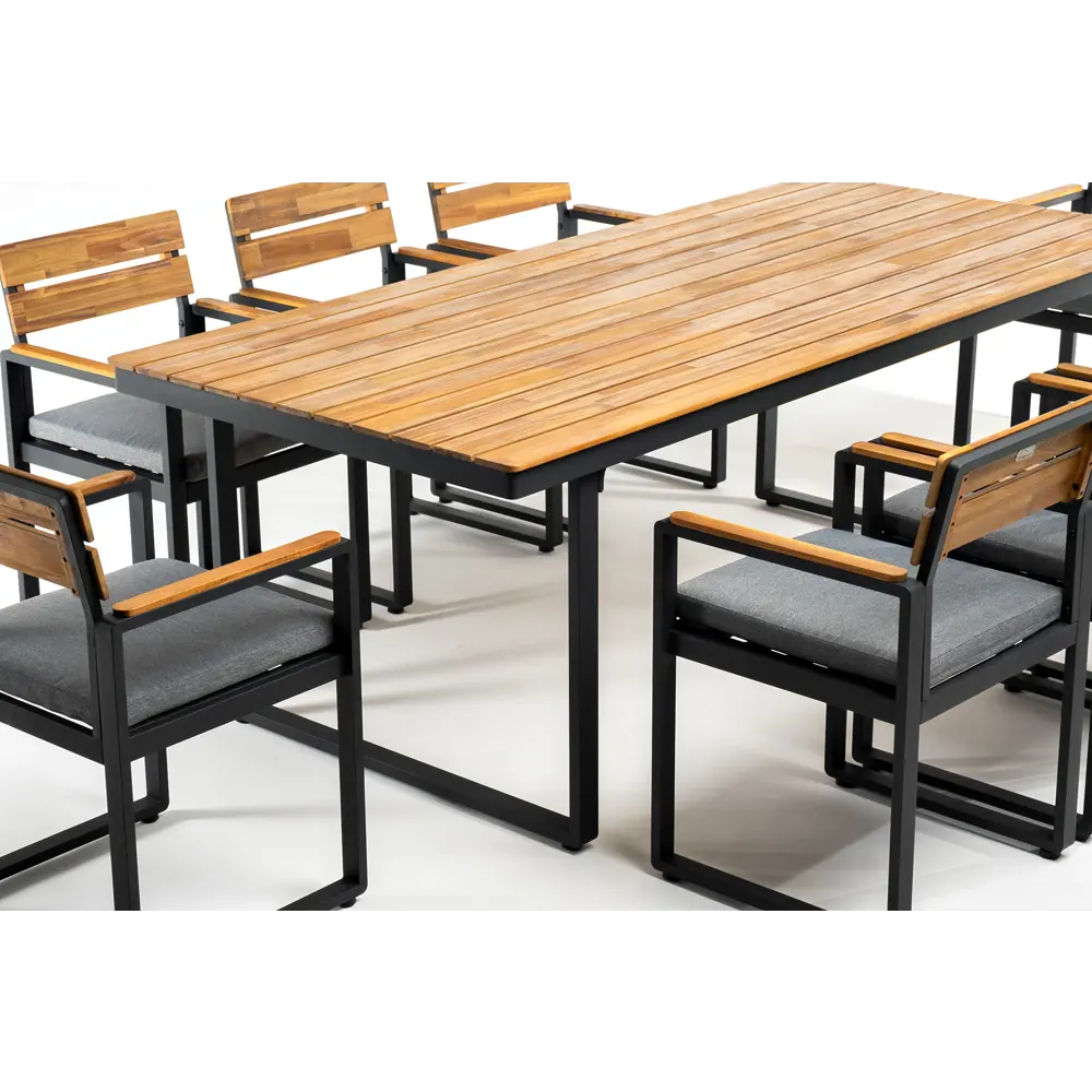 Фото 3 Набор садовой мебели Joygarden Topa L алюминий серый стол 6 стульев