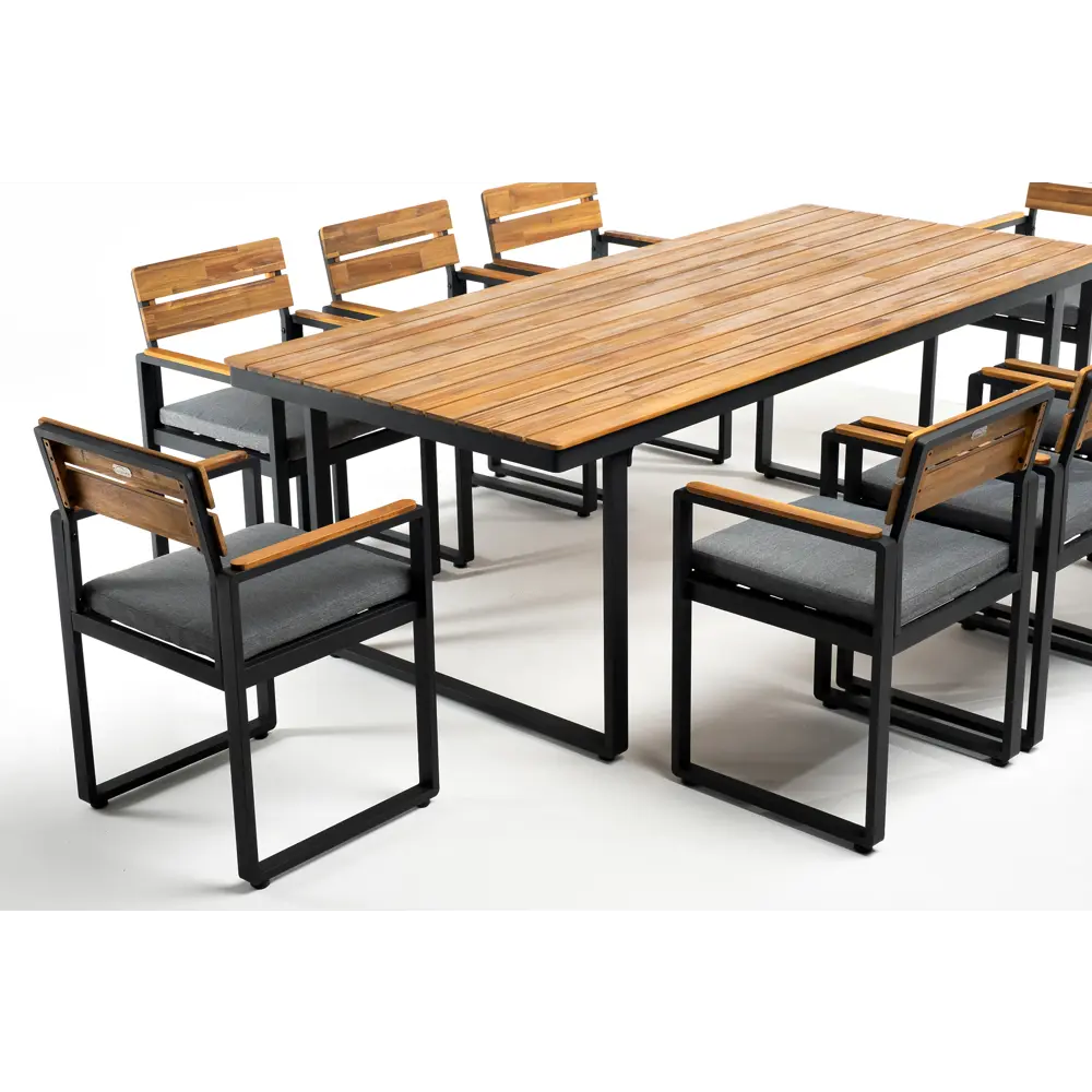 Фото 2 Набор садовой мебели Joygarden Topa L алюминий серый стол 6 стульев