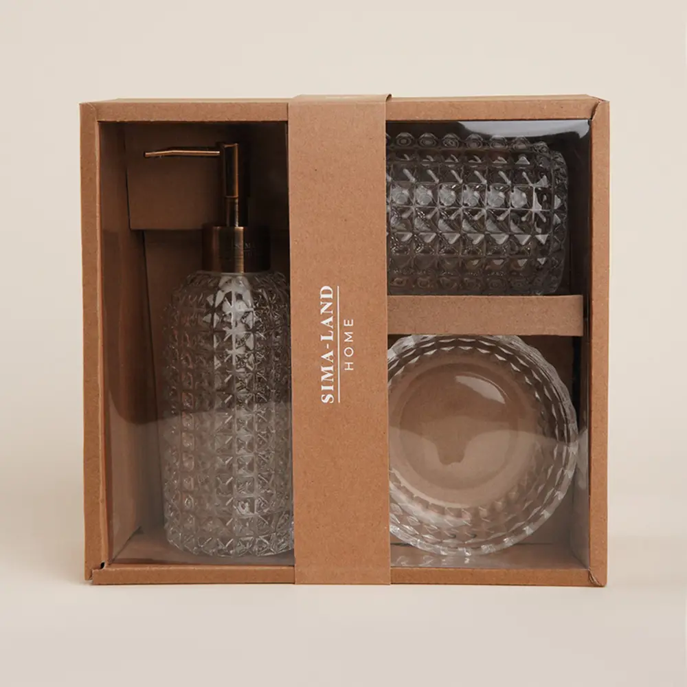 Фото 7 Набор для ванной Sima-Land Home 9951821: дозатор, мыльница, стакан