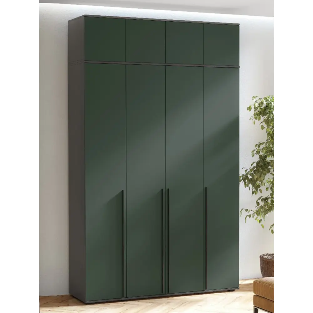 Фото 3 Антресоль к шкафу Сима-ленд Норд 160х51х41.8 см ЛДСП цвет изумруд/графит