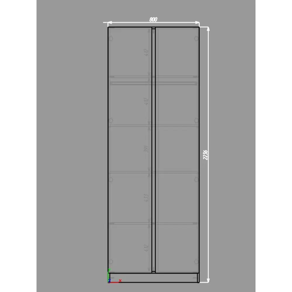 Фото 6 Шкаф распашной Сима-ленд Фаворит с 2 дверями 80x46x223 см ЛДСП цвет белый