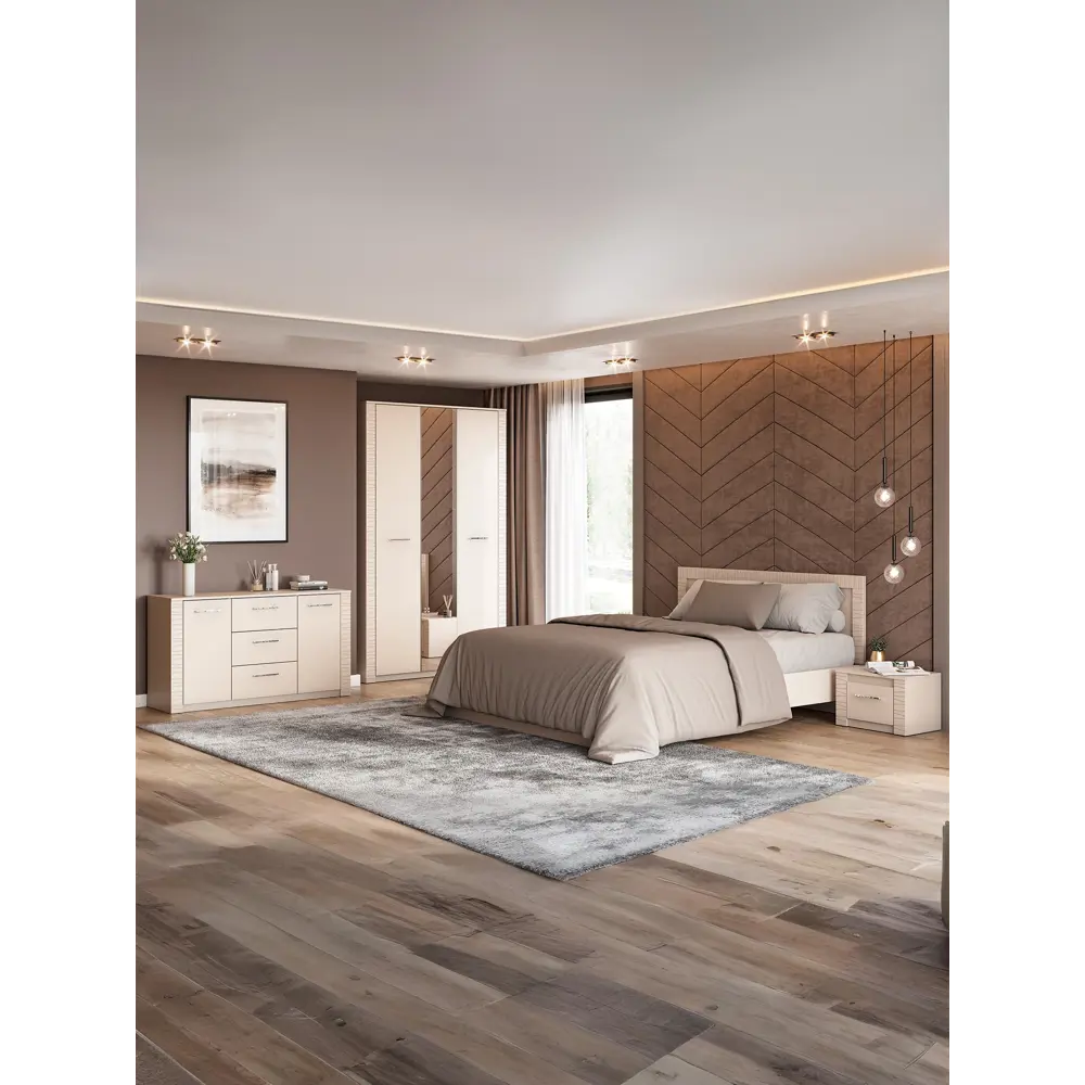 Фото 3 Шкаф распашной Сима-ленд Калипсо с 3 дверями 130x52x210 см ЛДСП цвет меланж