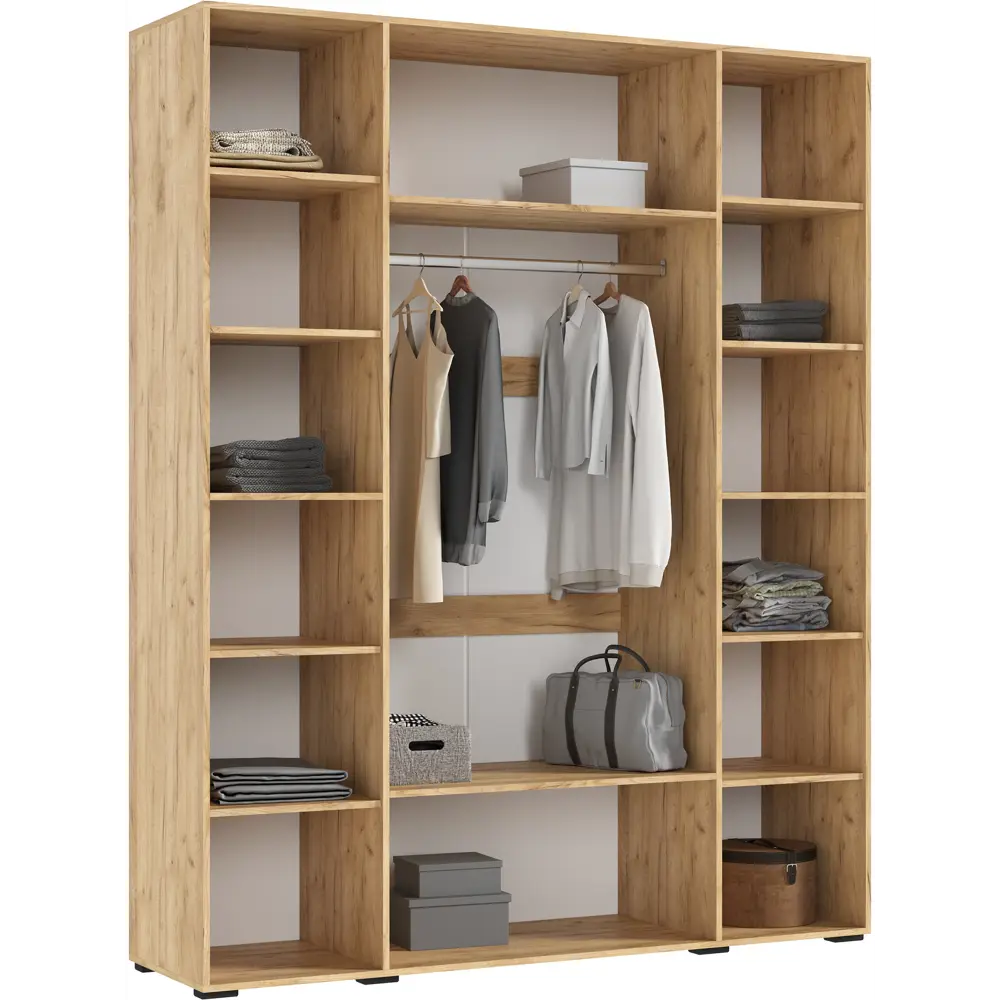 Фото 2 Шкаф распашной Сима-ленд Ирис с 2 дверями 180x50x223 см ЛДСП цвет браш графит/дуб крафт Фото 2 Шкаф распашной Сима-ленд Ирис с 2 дверями 180x50x223 см ЛДСП цвет браш графит/дуб крафт