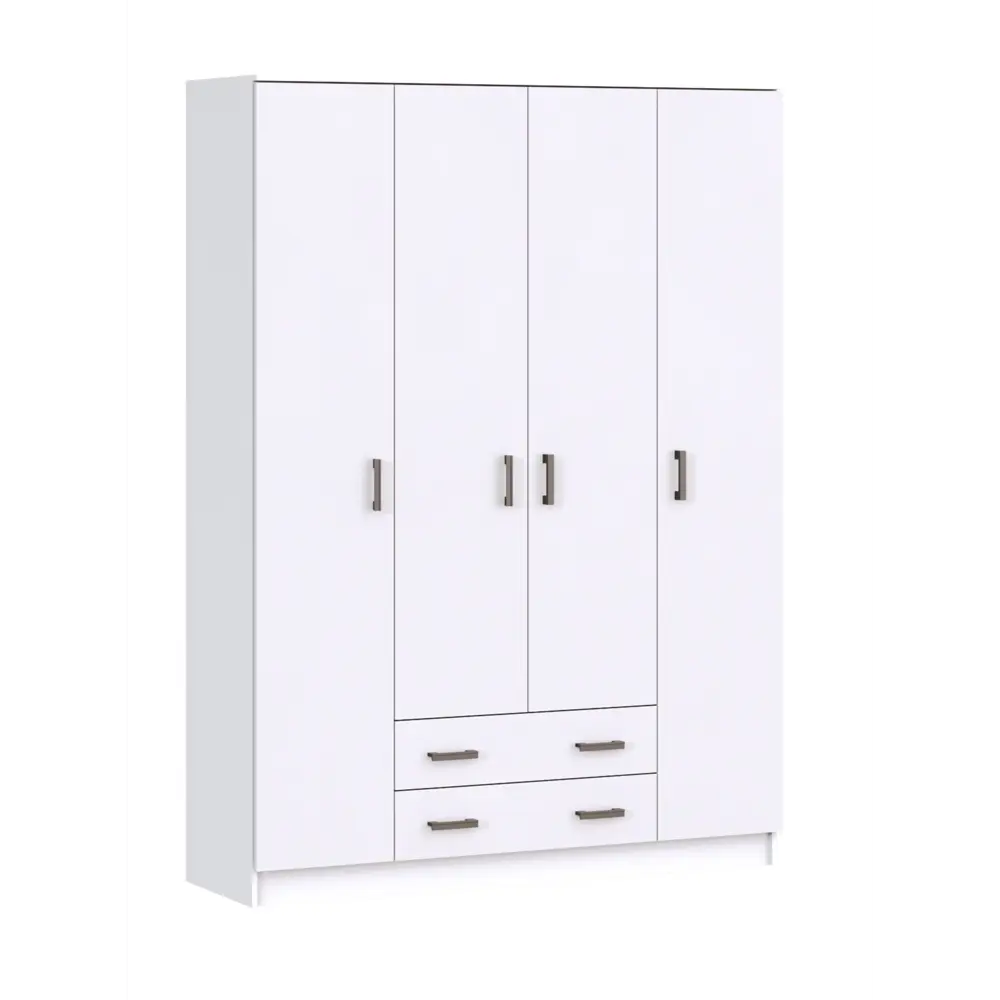 Фото 6 Шкаф распашной Сима-ленд Квадро с 2 дверями 160x48x220 см ЛДСП цвет белый гладкий