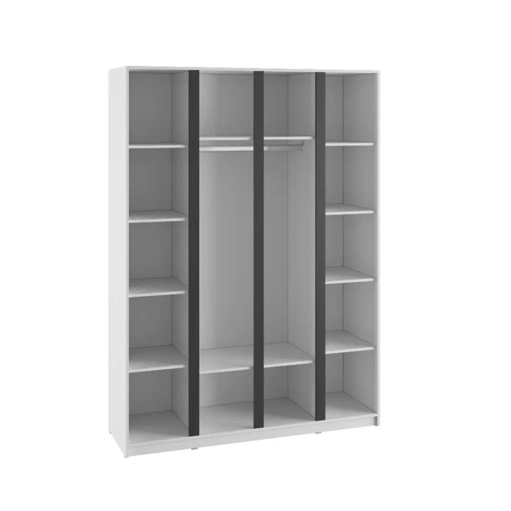 Фото 4 Шкаф распашной Сима-ленд Фаворт с 2 дверями 160x52x223 см ЛДСП цвет белый