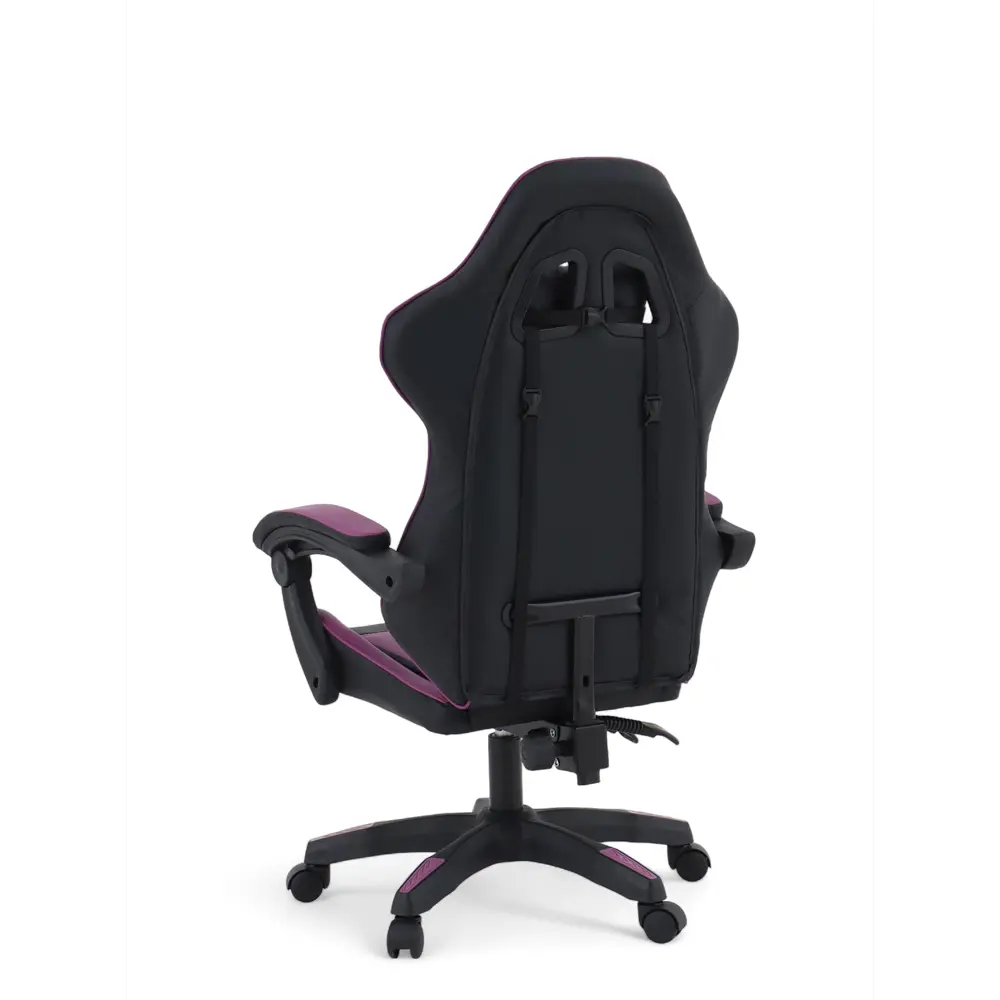 Фото 5 Кресло игровое Клик мебель 10900388 51x79x49 см искусственная кожа цвет черно-фиолетовый Фото 5 Кресло игровое Клик мебель 10900388 51x79x49 см искусственная кожа цвет черно-фиолетовый