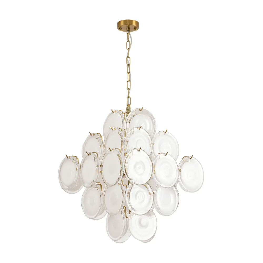 Фото 2 Люстра подвесная Moderni 8320/8 8 ламп 16 м² цвет золотистый/белый Фото 2 Люстра подвесная Moderni 8320/8 8 ламп 16 м² цвет золотистый/белый