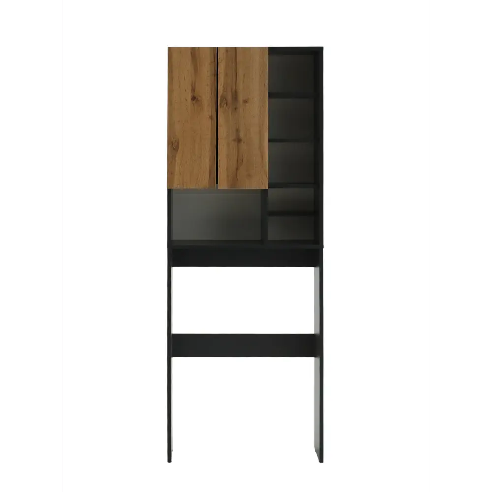 Фото 4 Стеллаж напольный над стиральной машиной Сима-Ленд Комфорт№2 64x25x170 графит/Дуб золотой