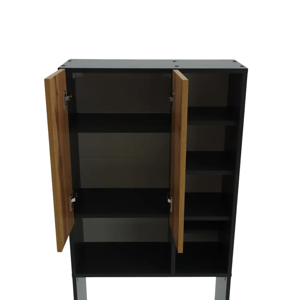 Фото 6 Стеллаж напольный над стиральной машиной Сима-Ленд Комфорт№2 64x25x170 графит/Дуб золотой