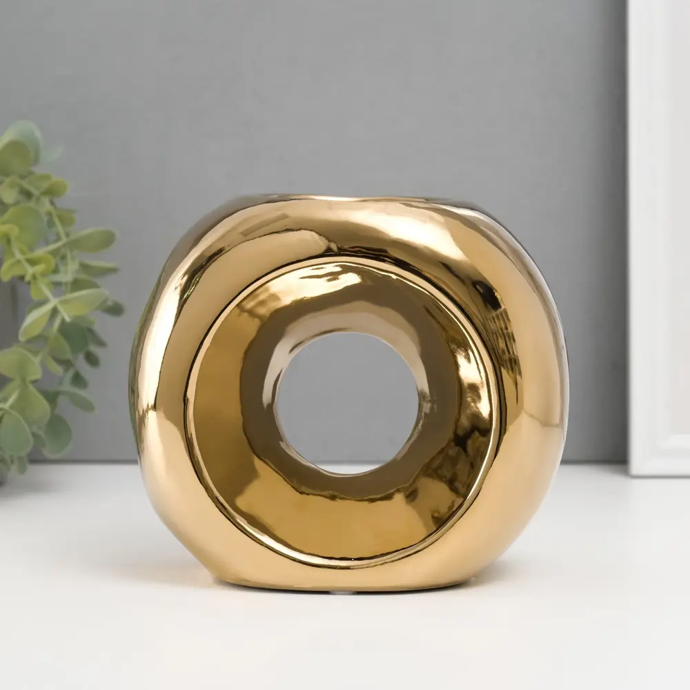 Фото 2 Подсвечник Сима-ленд Кольцо 8x14 см цвет золото Фото 2 Подсвечник Сима-ленд Кольцо 8x14 см цвет золото