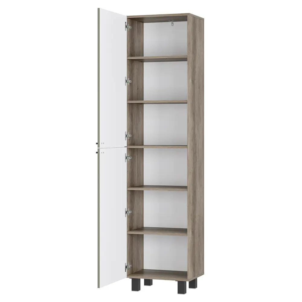 Фото 2 Шкаф распашной Сима-ленд Олива пн-01 с 2 дверями 50x201x37 см ЛДСП цвет дуб каньон/MF12