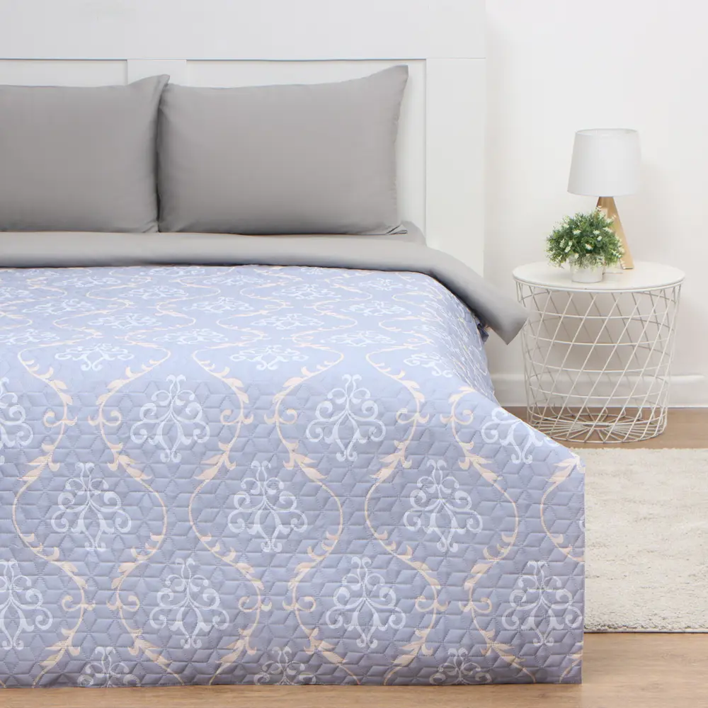 Фото 2 Покрывало Экономь и я 9515231 200x210 см микрофибра цвет синий