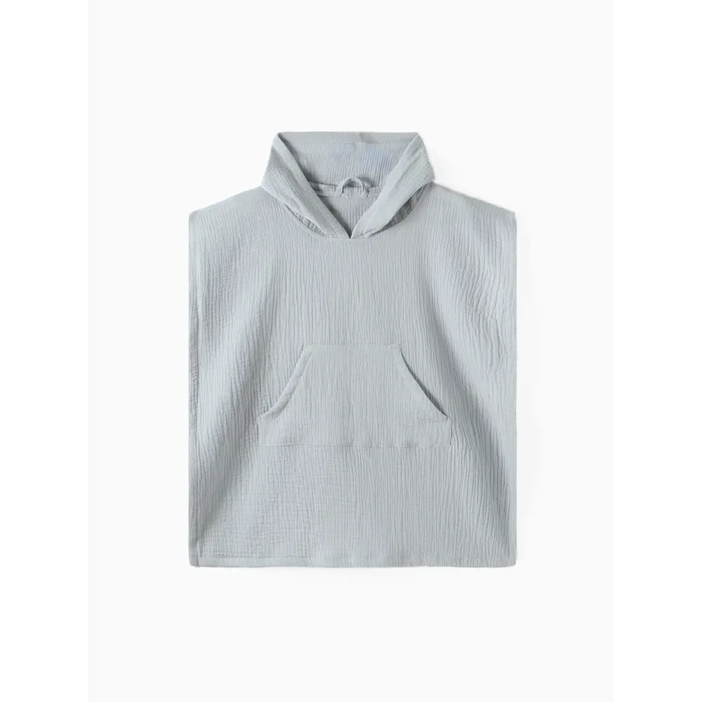 Фото 3 Пончо муслиновое детское LoveLifе 56х70см цвет серо-голубой Фото 3 Пончо муслиновое детское LoveLifе 56х70см цвет серо-голубой