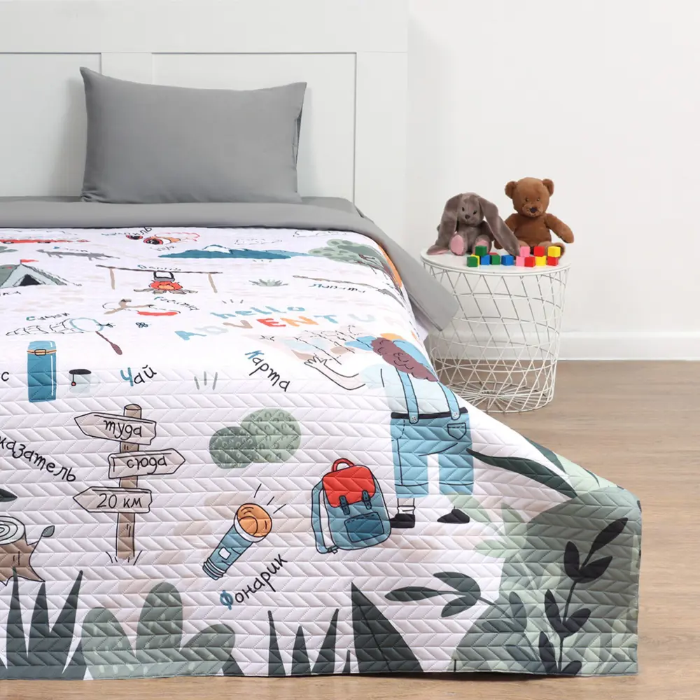 Фото 2 Покрывало Этель 9718626 145x210 см микрофибра цвет белый Фото 2 Покрывало Этель 9718626 145x210 см микрофибра цвет белый